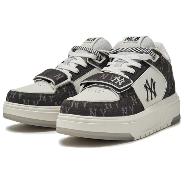 MLB New York Yankees Mid-Top Skateboard-Schuhe Unisex Schwarz Weiß 3ASXMDM6N-50BKS