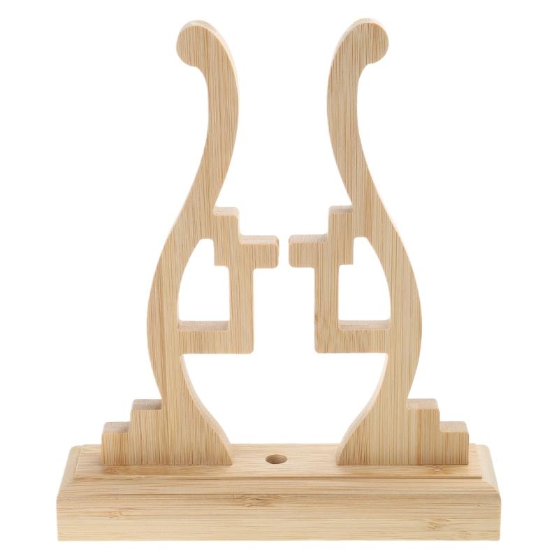 Elegant Chinese Style Bamboo Fan Stand Holder Bracket Rack Stand for StablesStylish Desktop Decoration Home Office Decor