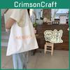 Chic Letter Print Shoulder Bag Spacious Trendy Tote Street Style Canvas Bag