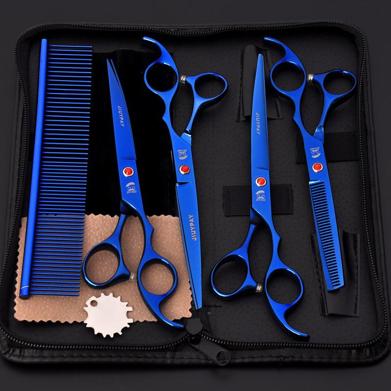 Pet Grooming Curved Scissors Set, Large 7.0 Inch, Colorful Beauty Scissors