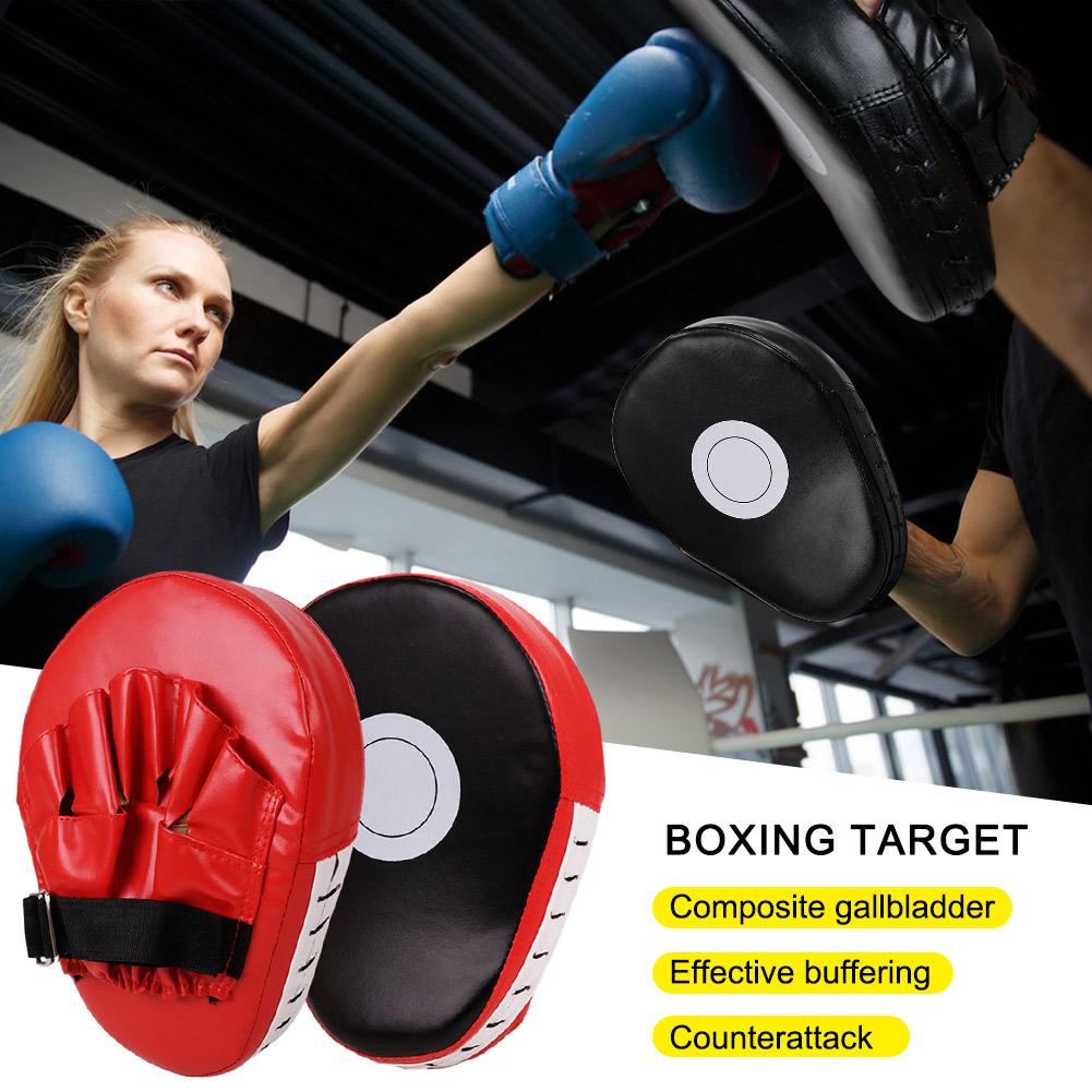 Curved Boxing Muay Thai Hand Target Sanda Training Thickened Earthquake-resistant Curved Baffle PU Leather 5-finger Hand Target