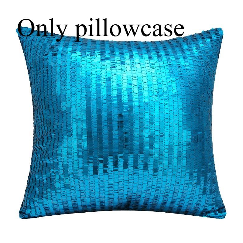 1pcs/set Modern Sequin Pillow Cover - Polyester Cushion Case for Sofa Bed Solid Color Home Decor Throw Pillow Slip Cover