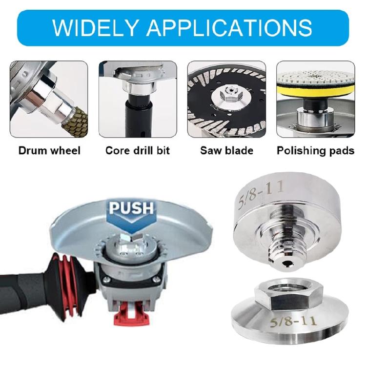 Professional 2 Piece Angles Grinder Shafts Adapter Includes Flange Nut Pressure Plate For X Lock Grinder