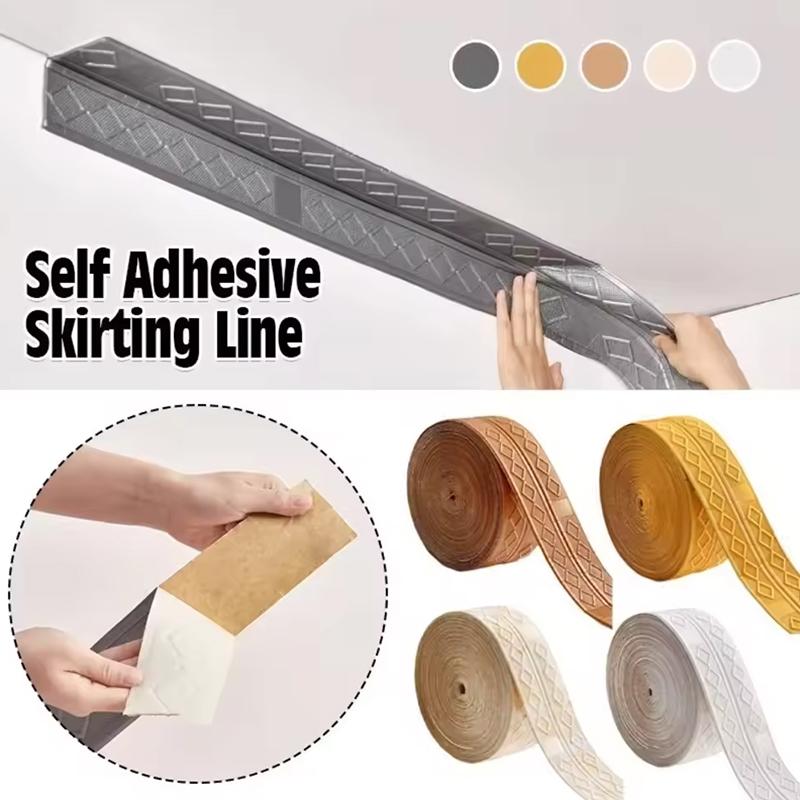 3D Self-adhesive Waistline Wall Sticker Internal And External Corner Line Wrapping Strip Ceiling Self-adhesive Border Beautification Strip