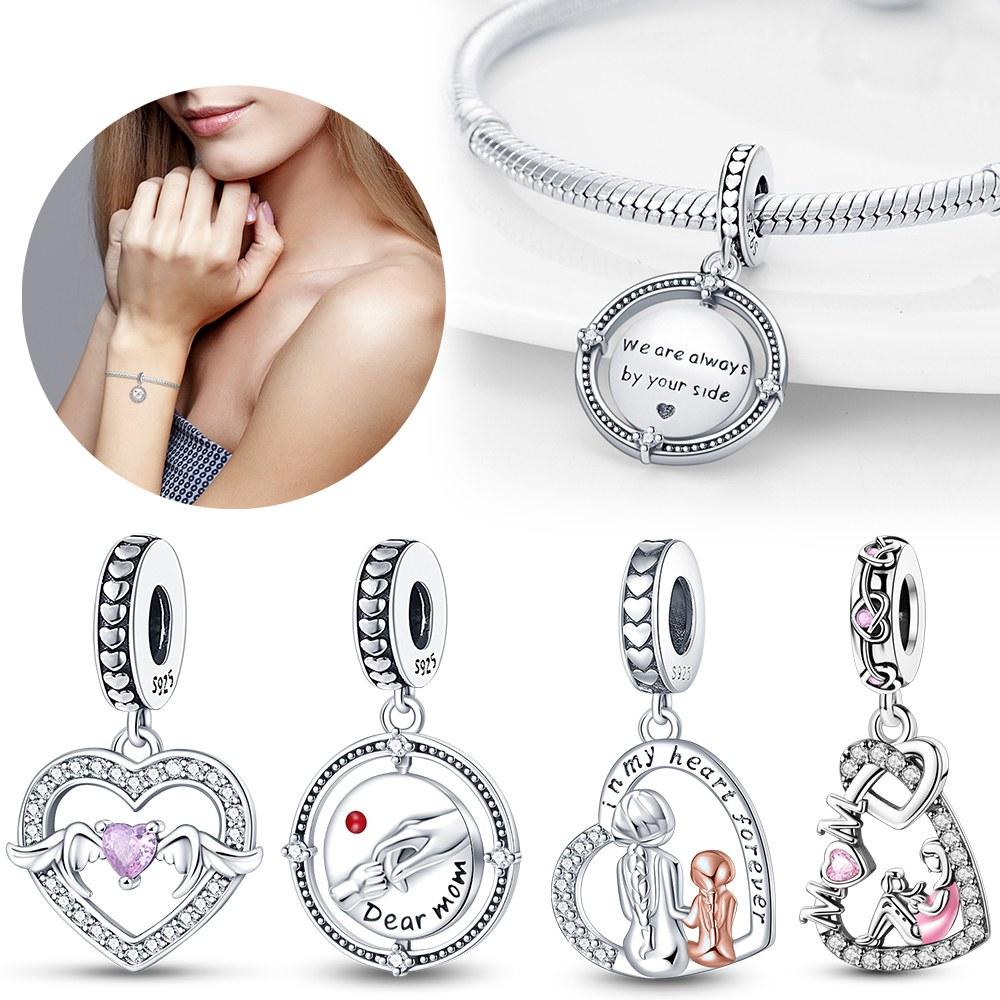 New Copper Colors Mother'S Day Hand-In-Hand Pendant Fit Copper Colors Original Bracelets Diy Birthday Jewelry Gift