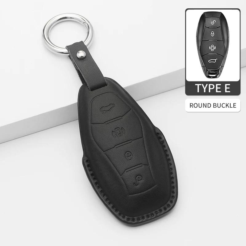 Car key bag Case Cover For FAW Hongqi  E-HS9 High-end H5 H9    Car Keyring Luxury Leather Auto Accessories