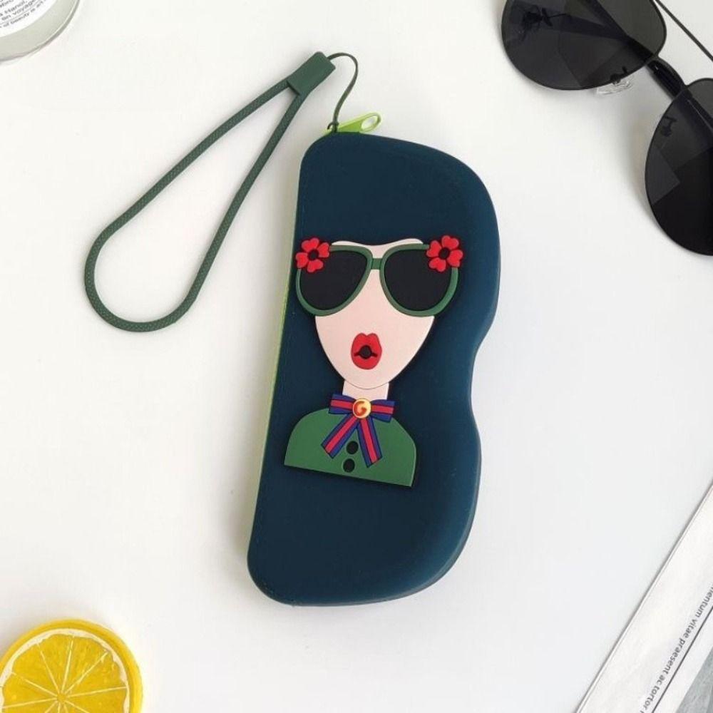 Dustproof Silicone Glasses Bag Waterproof Small Items Bag Sunglasses Storage Clip Outdoor