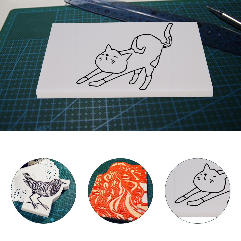 Moonlight White Jelly Rubber Brick  Rubber Stamp Carving Block