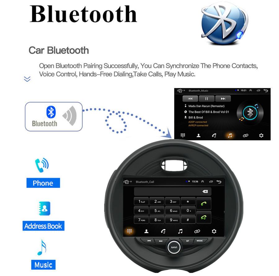 9" Car Android 11 2+32G Stereo Radio GPS Navi OBD For 14-21 Mini Copper F55 F56