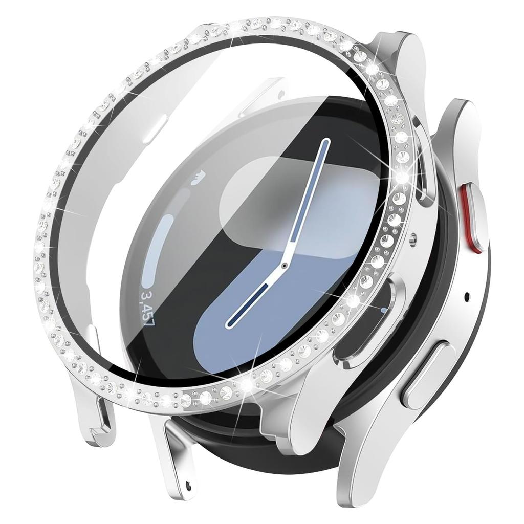 Θήκη Bling με Διαμάντια για Samsung Galaxy watch 7 44mm 40mm Αξεσουάρ Προστατευτικό Οθόνης Τζάμι Ασφαλείας Προφυλακτήρας Κάλυμμα Galaxy watch 7