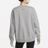 Nike Logo Pullover Crewneck Long Sleeve Sweatshirt Women Sweatshirt Gray DQ5543-091