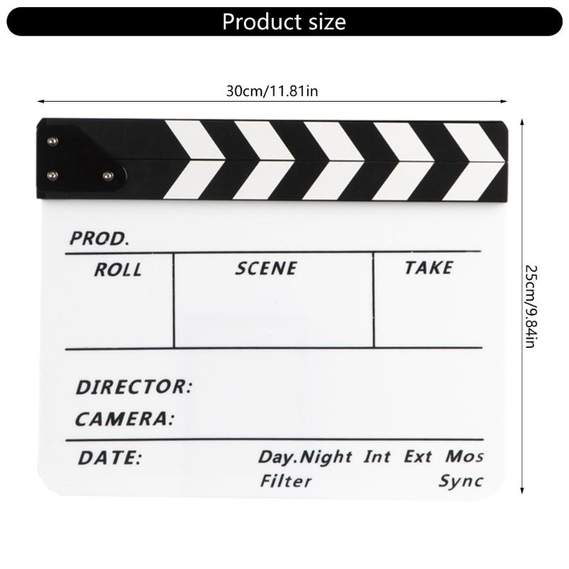 Acrylic Film Movie Directors Clapboard Magnetic Dry Erases Director Clapper Coating Board  Slates for Director Film Fans