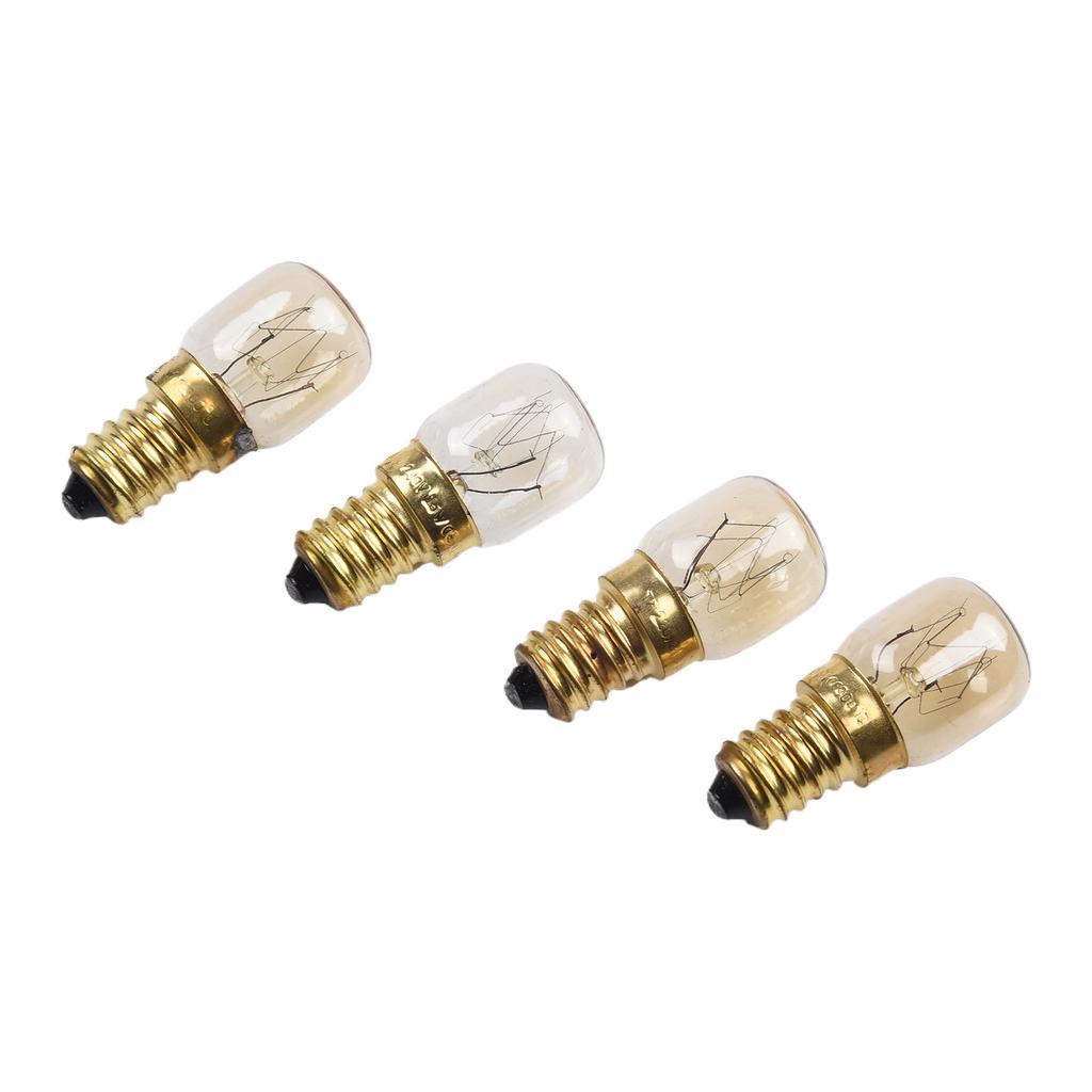 4PCS E14 Salt Lamp Globe Bulb 15W 25W Light Bulbs 240V Refrigerator Oven Replacement Heat-resistant Oven Light