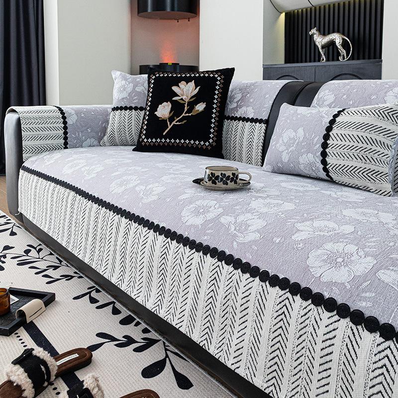 French Sofa Seat Cover with A Light Luxury and High-end Feel Suitable for All Seasons Non Slip Sofa Cover Cloth for Living Rooms