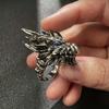 Kushala Daora Dragon of Steel Large Ring for Men Antique Gothic Open Ring Alloy Zinc Alloy Plated Zircon Cosplay Accessories Gift