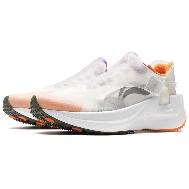 Soulland x Li Ning Ranger Dämpfung Abriebfest Leicht Niedrig geschnitten Laufschuhe Herren Weiß Orange ARHQ355-1