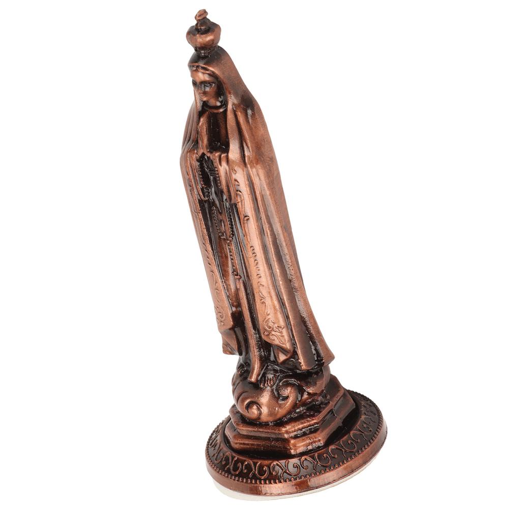 Mini Virgin Statue Hand Carved Easy Cleaning Odorless Durable Zinc Alloy Vivid Decorative Holy