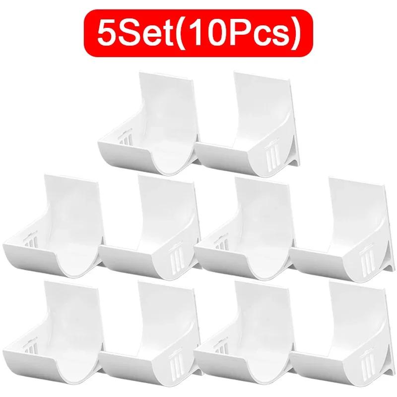 

10/2 шт. Настенный держатель для мусорных пакетов, контейнер для хранения мусорных пакетов, органайзер, диспенсер для пластиковых пакетов, контейнер для пленки для кухни, полки 10Pcs(5 Set)