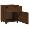VidaXL Mobile Filing Cabinet with Wheels Brown Oak 45x38x54 Cm Wood 817137