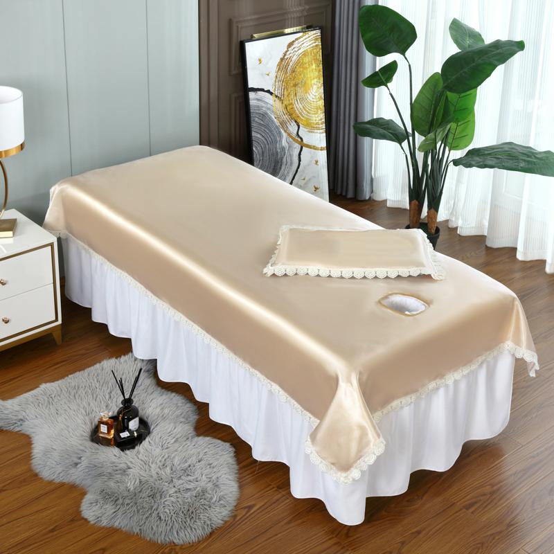 

Beauty Salon Bed Sheets With Hole And Pillowcase Summer Ice Silky Cool Mattress Spa Massage Treatment Physiotherapy Bedspread 200X80cm