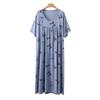Women's V-Neck Modal Nightgown Dress - Plus Size, Lightweight, Indoor/Outdoor Wear for Spring & Summer