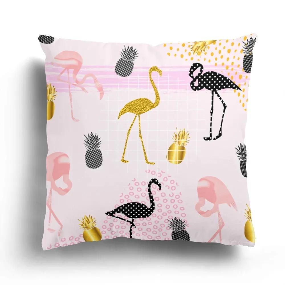 Office Sofa Car Cushion Cover Luxury Home Decoration Pillow Cover Creative Leaves Tropical Plant Pattern