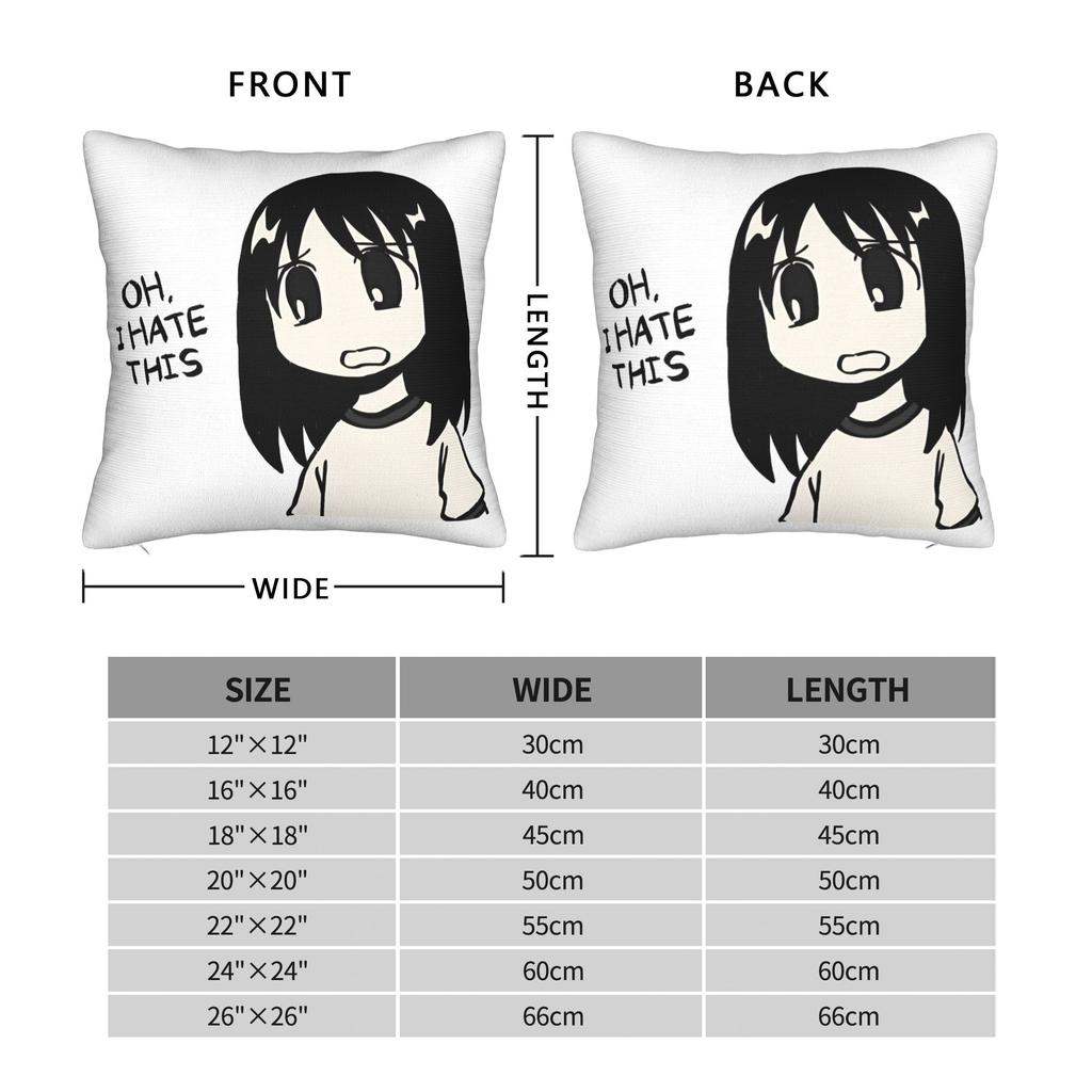 I Draw Oh I Hate This Osaka Manga Panel Funny Azumanga Daioh Meme Pillow Case  Graphic Pillow Cover For Bed Chair Cushion Cover