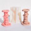 3D Bear Candle Molds Tree Cave Bear Silicone Mould Plaster Molds Scented Candle Molds for Chocolate Fondant Decorations