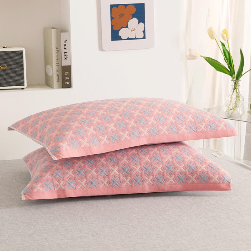 BrandNew Pure Cotton Pillow Cover a Pair of Cotton Gauze Pillow Cover Universal for All Seasons to Absorb Sweat