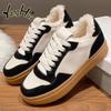 Fashion Mixed Colors Retro Wool Warm Sports Casual Breathable Platform Sneakers Korean Style Wear-resistant 20242 Fashion Spring Autumn