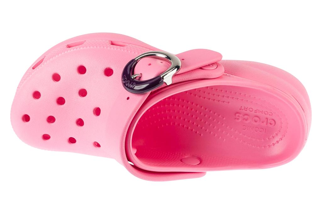 Crocs Classic Platform Dipped Buckle Clog, Womens pink Slides
