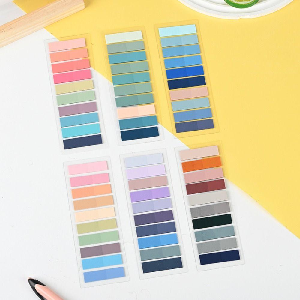 Self Adhesive Morandi Sticky Notes Waterproof Annotation Tabs Label Stickers  Stationary