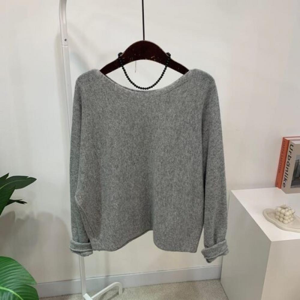 C S In The Room overSized Boat neCk CaShmere Wool 30 Long Sleeve Knit 4 ColorS