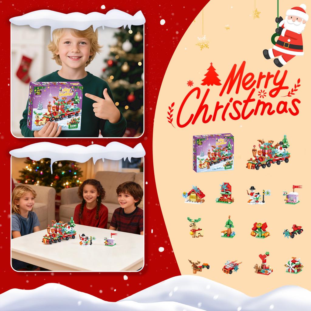 Christmas Train Building - Collectible & Connectible Mystery Sets For Holiday Fun
