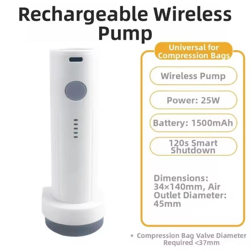 Neue wiederaufladbare tragbare elektrische Vakuumpumpe geräuscharm Mini-Kompressionsbeutel Luftpumpe Reise