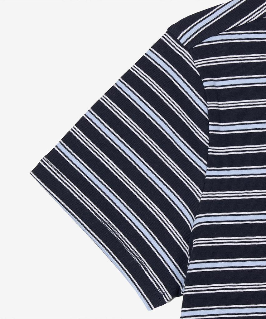 Nyuballanseu Nbneg2W442 / Women Essential Fitted Striped Short Sleeve Tee (Navy)