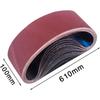 Bandes abrasives 100 x 610 mm - Lot de 15 (3x grains 80/120/150/240/400) anti-colmatage