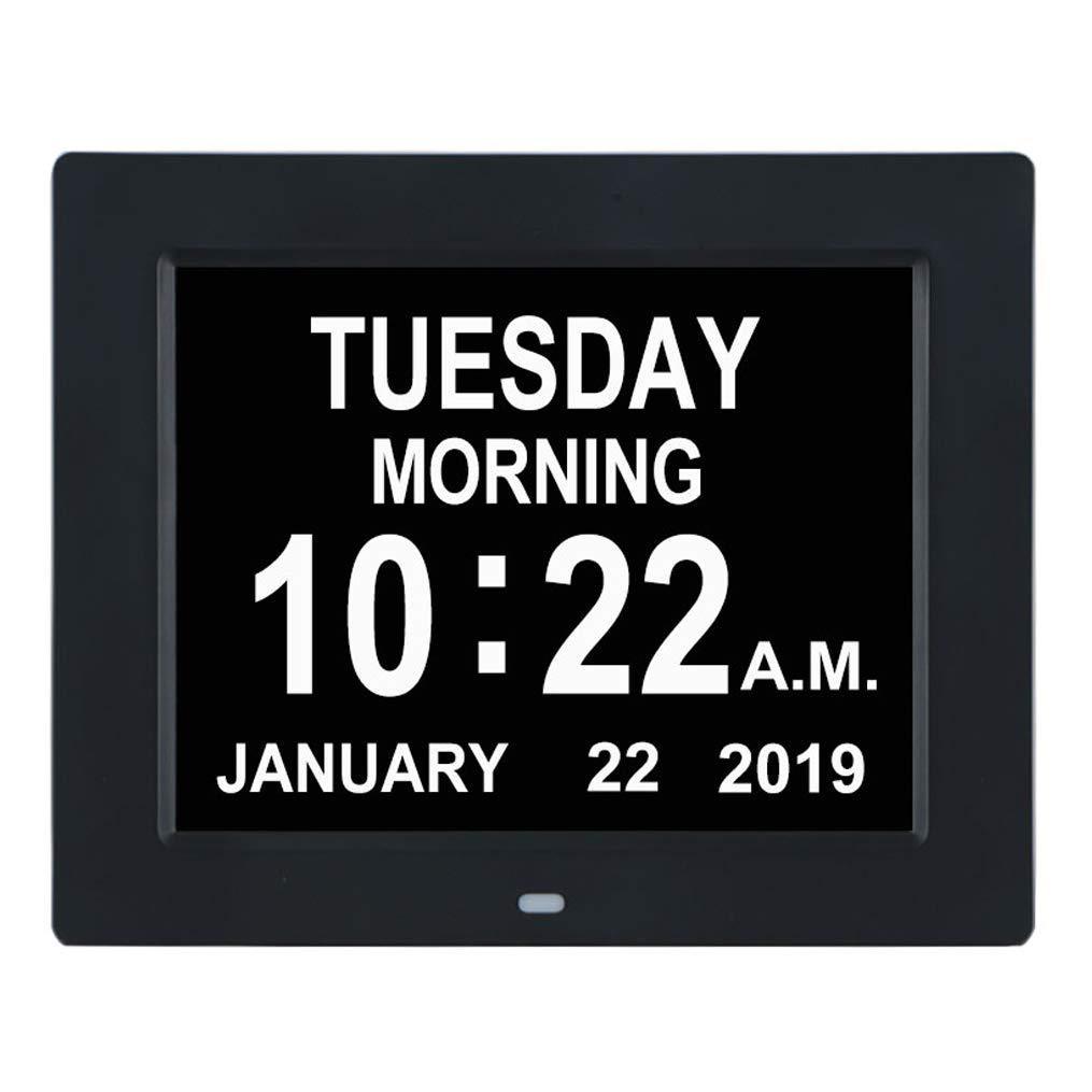7 Inch Machine Elderly Alarm Clock Electronic Calendar Clock Desktop Medication Reminder Machine LCD Digital Clock