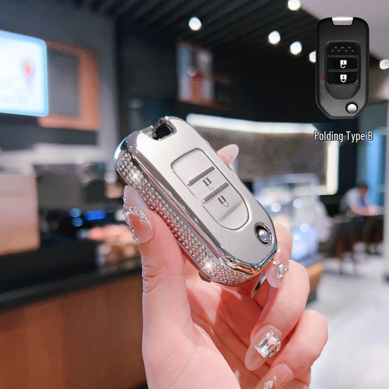 Car Key Case with Buckle Protection for Men and Women - Fits XRV, CRV, Haoying, Jieda, Civic Models.