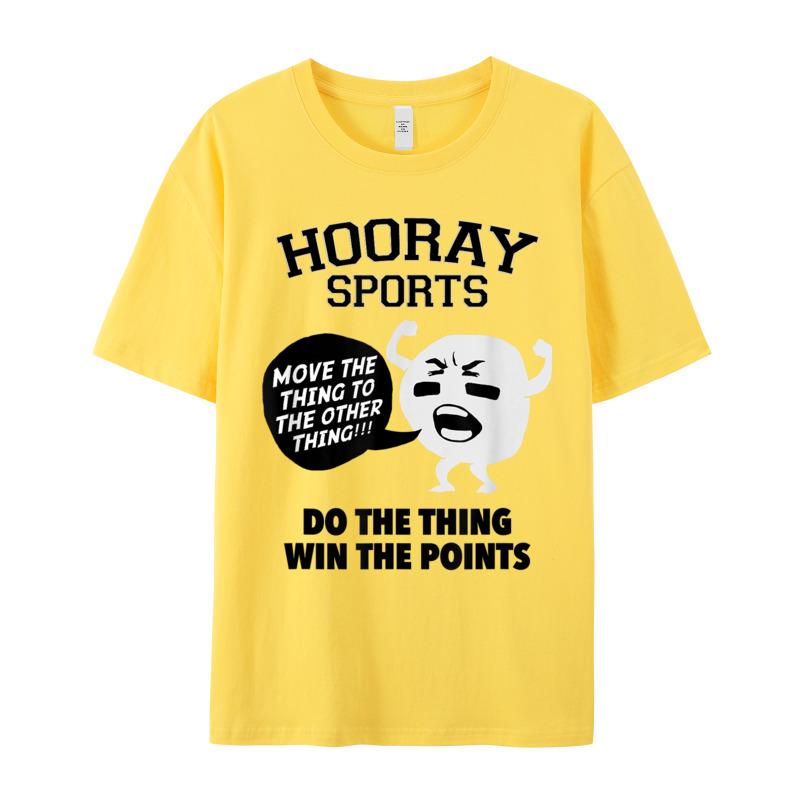 All Cotton Design Tops Tees Funky Short Sleeve Unisexs Tshirts Hooray Sports Do The Thing Slogan Christmas Tops Shirt Round Collar
