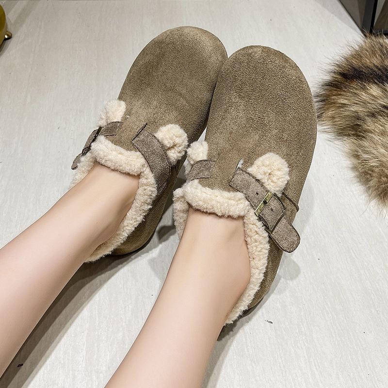 Women's Soft Elastic Winter Warm Winter Cold Padded Snow Boots Thick Soles Non-slip Wear Outdoor Leisure Sports a Footstool Fur Cotton Shoes