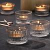 Transparent Fine-Textured Glass Candle Holder - Aroma Cup for Home Decoration