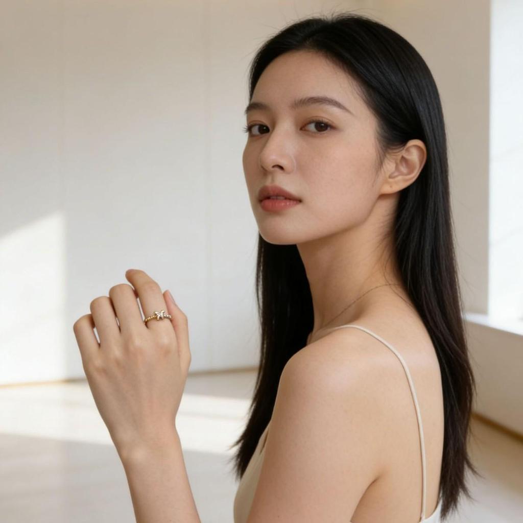 Butterfly Series Gold Open Ring - Women's Fashion Jewelry Index Finger Ring