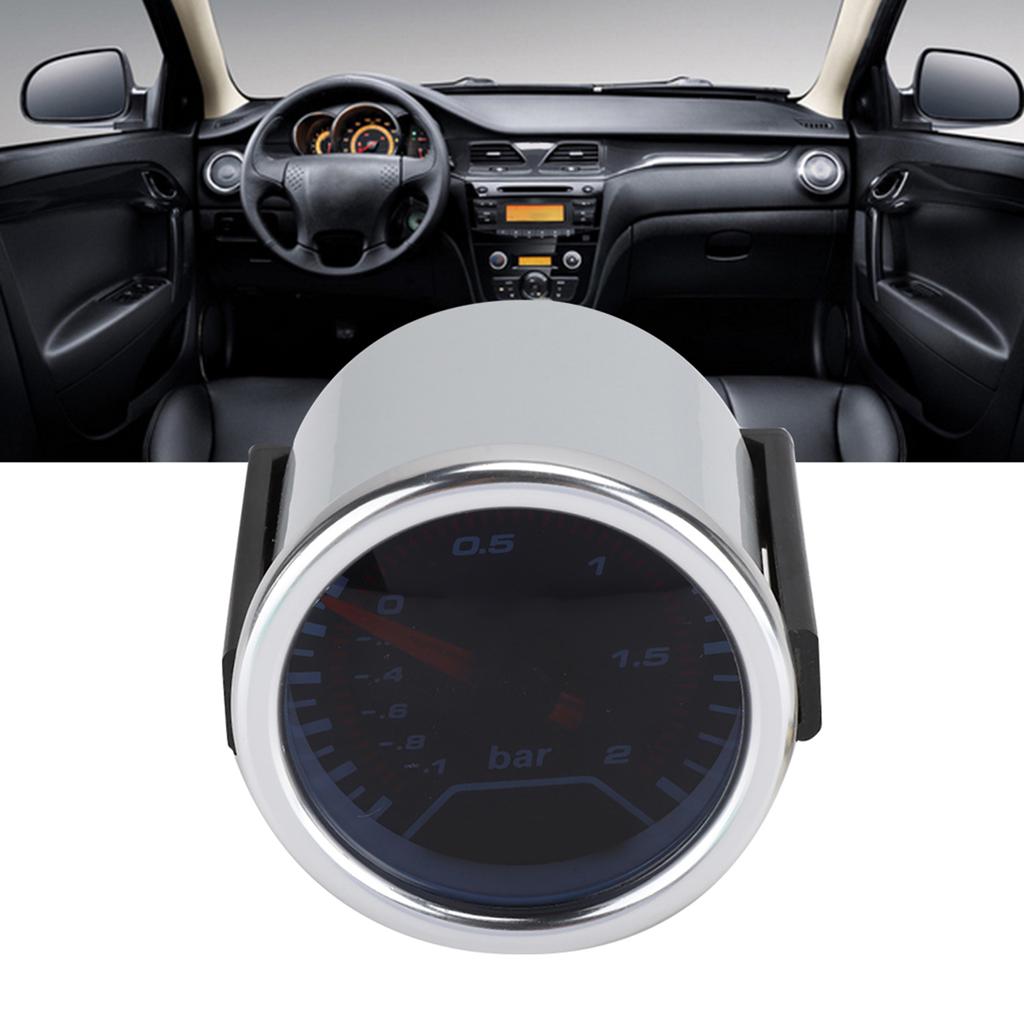 12V 12Bar Modified Boost Gauge Mechanical Turbo Pressure Meter 52mm2in
