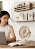 USB Rechargeable Desktop Fan with Night Light and Long Battery Life for Home, Air Circulation & Outdoor Use