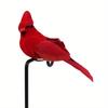 2pcs/set Red Foam Feather Bird Artificial Imitation Cardinal Birds Model Home Garden Plant Wedding Decoration Ornaments DIY Party