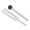 Tuning Fork 528Hz Aluminum Alloy Tuning Fork with Silicone Hammer and Cleaning Cloth for Chakra Healing Meditation