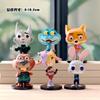 Zootopia Figure Set 4 Styles, Cute Cartoon Animal Characters PVC Collectible Model Toys, Best Gift for Kids Fans
