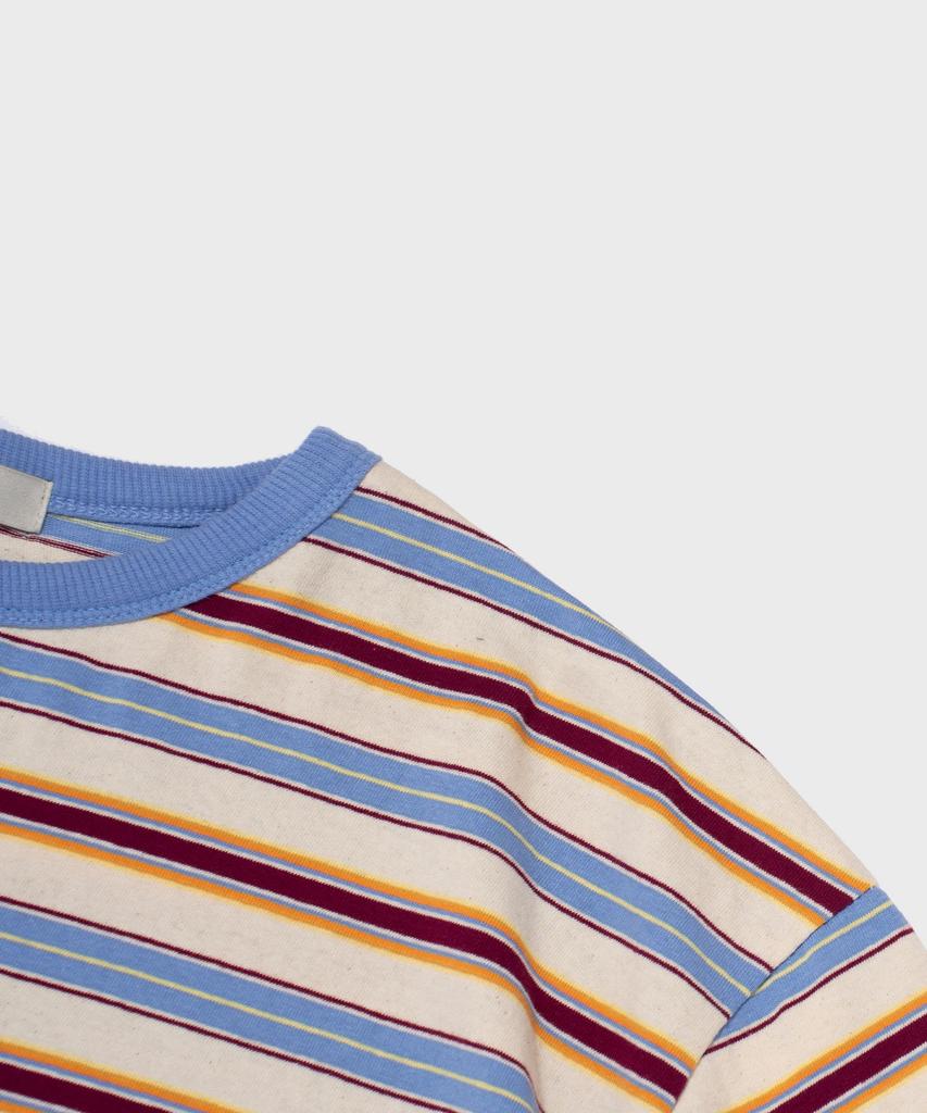 CARGOBROS FOR WOMAN Striped Short Sleeve T-Shirt (Blue)