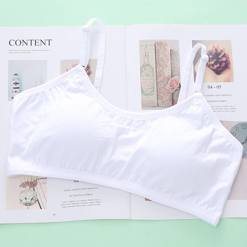 

Регулируемая майка-бра из чистого хлопка с фиксированной чашкой для старшеклассниц L (60-95 kg recommended) белый